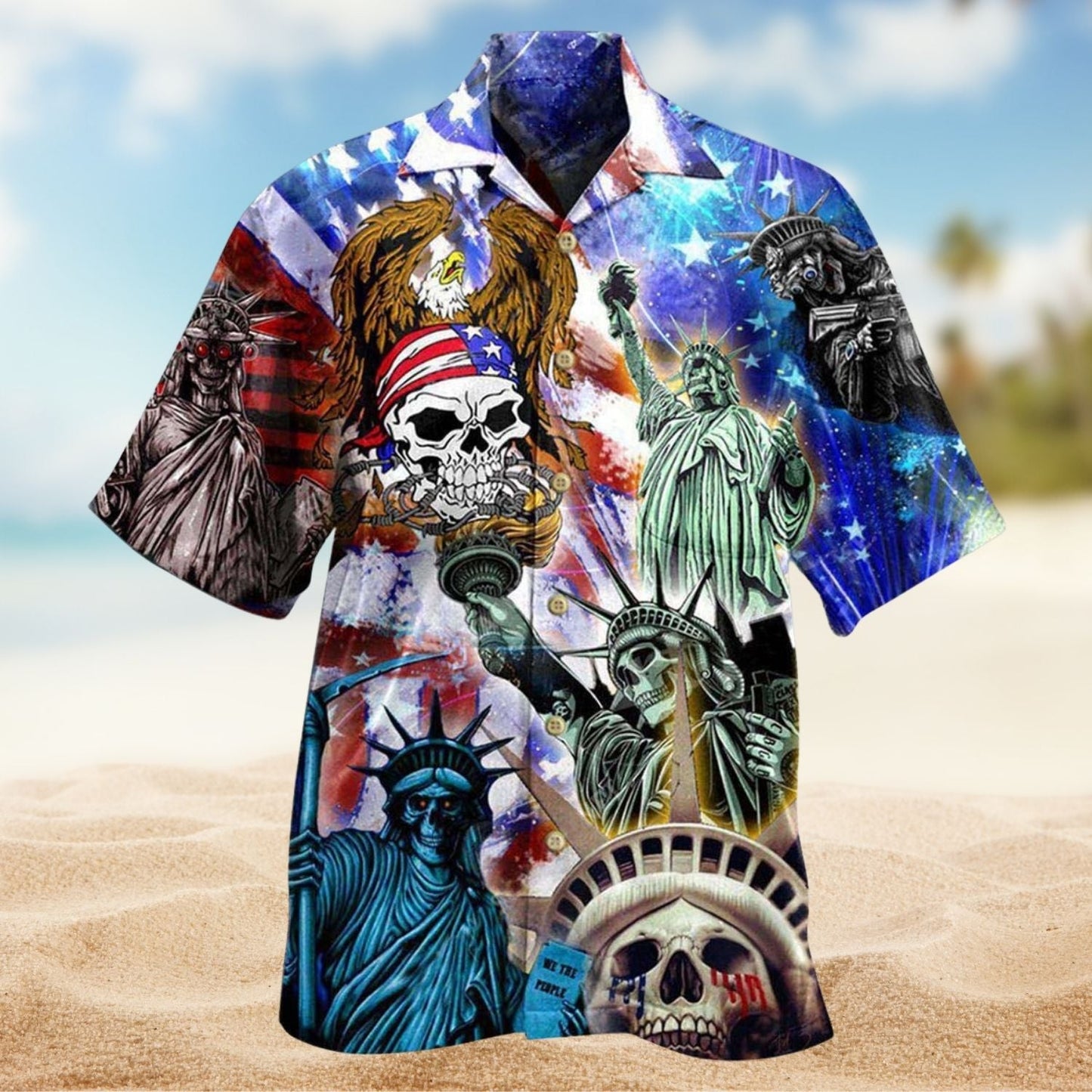 Skulls Country Hawaiian Shirt For Coastal Travel, Casual Events, And Comfortable Summer Wear