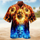 Skulls Fire Burning Forever Hawaiian Shirt For Island Parties Bold Artwork And Everyday Summer Style