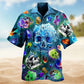 Magical Skulls Crystal Hawaiian Shirt For Resort Trips, Coastal Parties, And Warm Weather Style