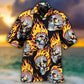 Flame Skull Hawaiian Shirt With All Over Print For Tropical Escapes Resort Wear And Outdoor Celebrations