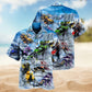 Sleigh Snow Hawaiian Shirt For Resort Trips, Coastal Parties, And Warm Weather Style