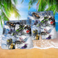 Winter Sleigh Snowy Mountain Beach Shorts Print Detail For Beach Activities And Vacation Wear
