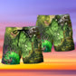 Green Monster Slime Scary Beach Shorts Pattern Detail For Summer Adventures And Thoughtful Gift Giving