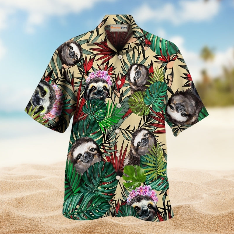 Sloth Amazing Life Hawaiian Shirt For Island Vacations Warm Weather Events And Relaxed Everyday Style