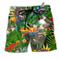Sloth Happiness All Day Tropical Summer Hawaiian Beach Shorts For Poolside Relaxation And Style