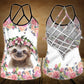 Sloth My Spirit Hollow Tank Top For Active Days And Vacation Wear