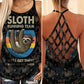Sloth My Spirit Hollow Tank Top For Studio Practice And Casual Styling
