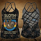 Sloth My Spirit Hollow Tank Top For Studio Practice And Casual Styling