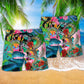 Snake Seasonal Warning Beach Shorts Pattern Detail For Casual Outings And Distinctive Seasonal Style