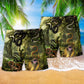 Snake Beach Shorts Pattern Detail For Resort Wear And Comfortable Daily Use