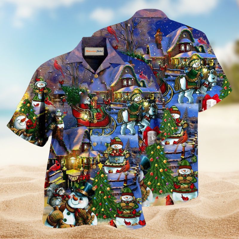 Snowman Make It Merry Hawaiian Shirt For Summer Gatherings Island Travel And Comfortable Casual Wear