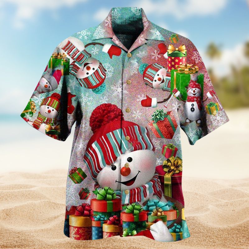 Snowman Merry Everything Happy Always Hawaiian Shirt For Summer Vacation Beach Travel And Relaxed Casual Wear