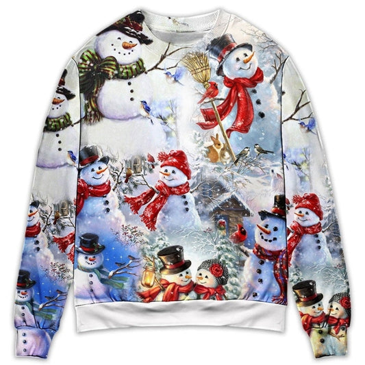 Snowman Christmas Merry Xmas Sweater For Holiday Travel Winter Outings And Cheerful Gift Giving