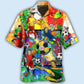 Colorful Soccer Hawaiian Shirt For Summer Vacation, Beach Travel, And Casual Wear