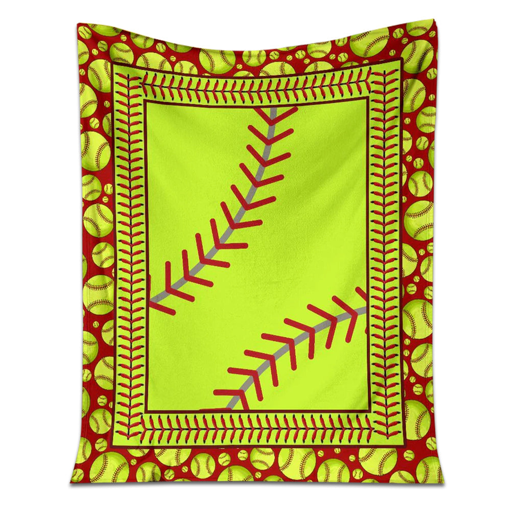 Softball All I Need Flannel Blanket For Cozy Bedroom Sofa Decor