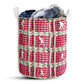 Softball Embroidery Rattan Style Laundry Basket For Bathroom Bedroom Storage