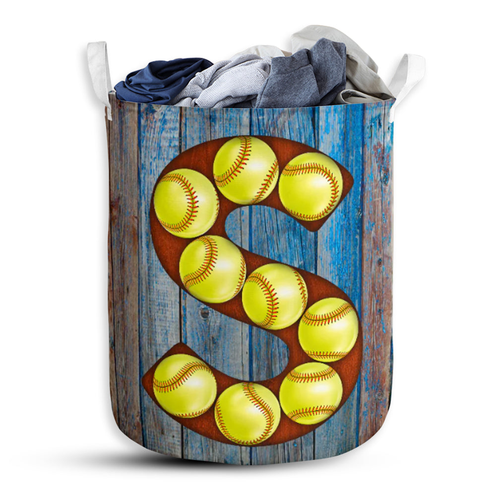 Softball Fully S Style Laundry Basket For Bathroom Bedroom Storage