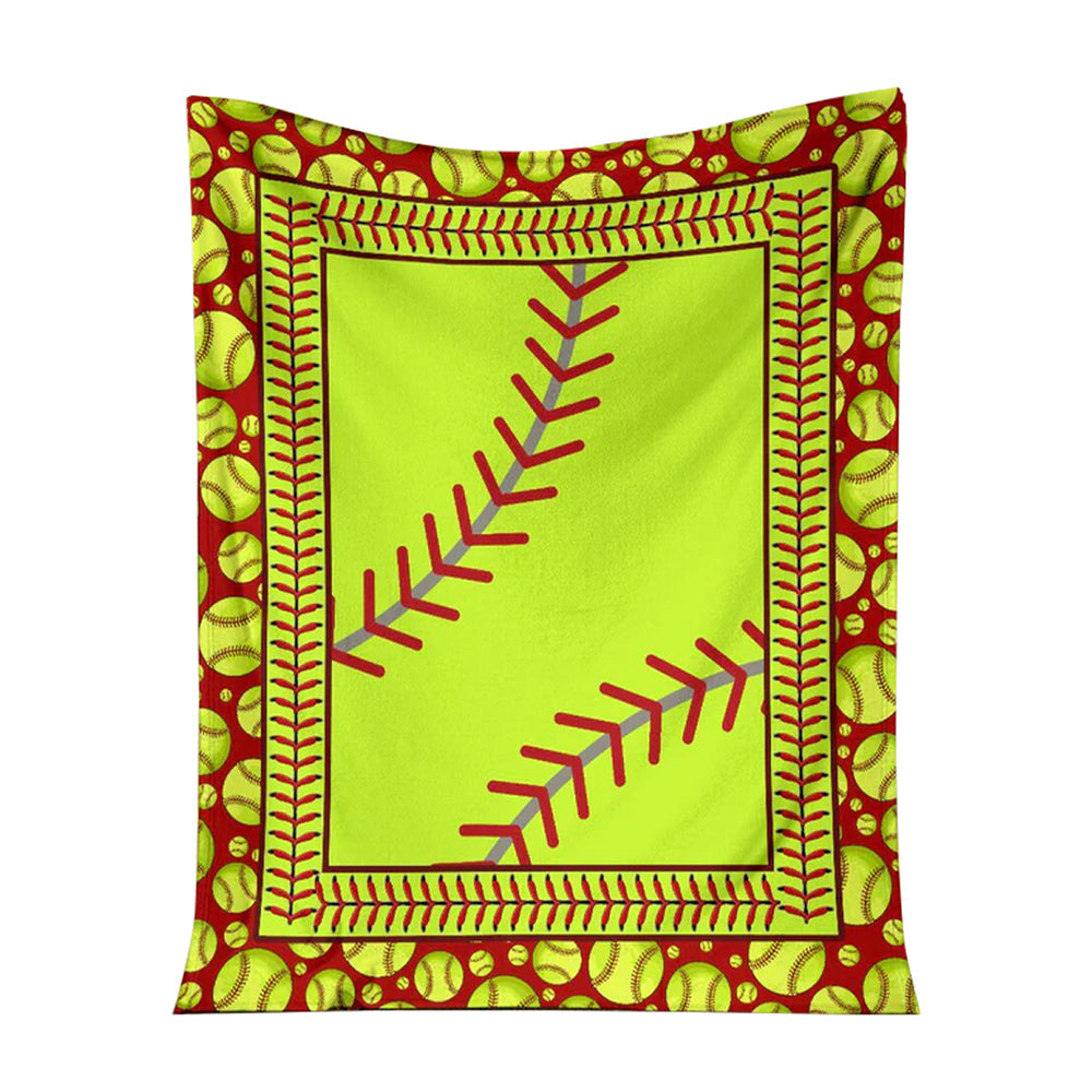Softball Love Sport In Life Flannel Blanket For Cozy Bedroom Sofa Decor