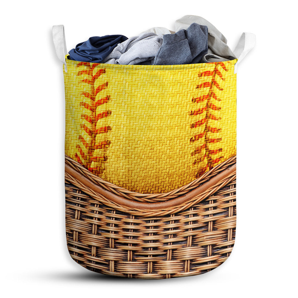 Small Size Softball Laundry Basket For Bathroom Bedroom Storage