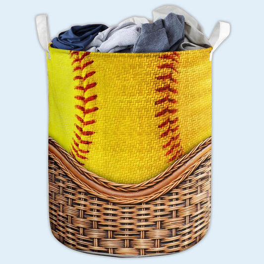 Small Size Softball Laundry Basket For Bathroom Bedroom Storage