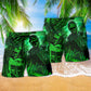 Creative Software Developer Green Tech Beach Shorts Artwork Detail For Tropical Travel And Everyday Wear
