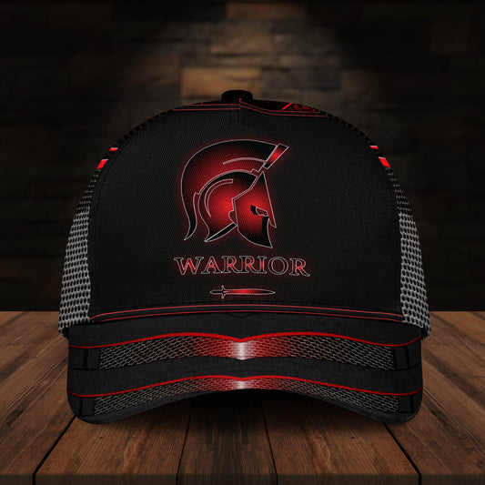 Spartan Warrior Black Red Classic Cap For Summer Vacations Parties And Outdoor Events
