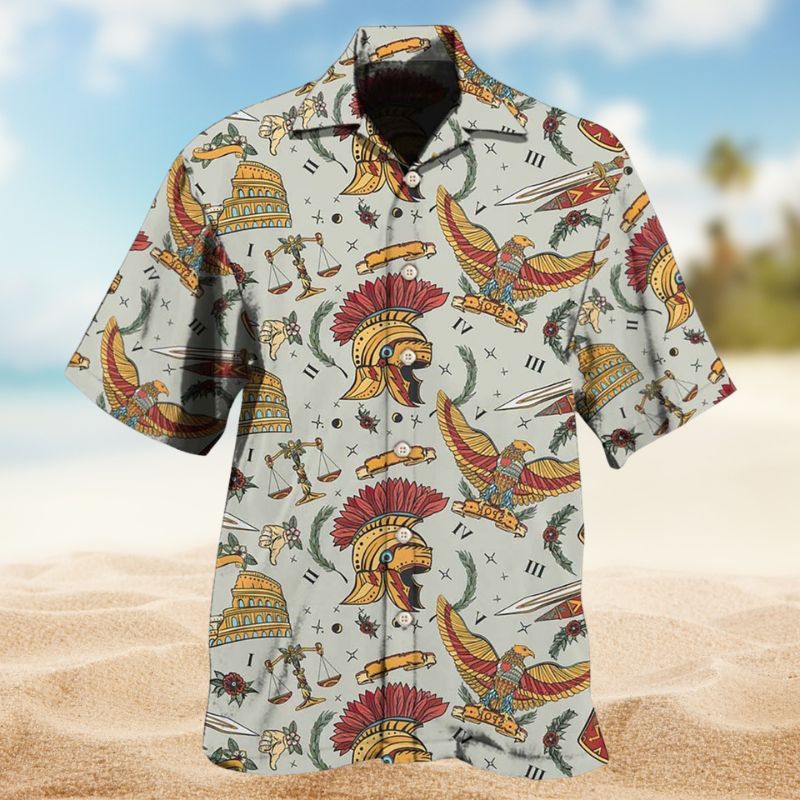 Spartan Warriors Hawaiian Shirt For Coastal Travel, Casual Events, And Comfortable Summer Wear