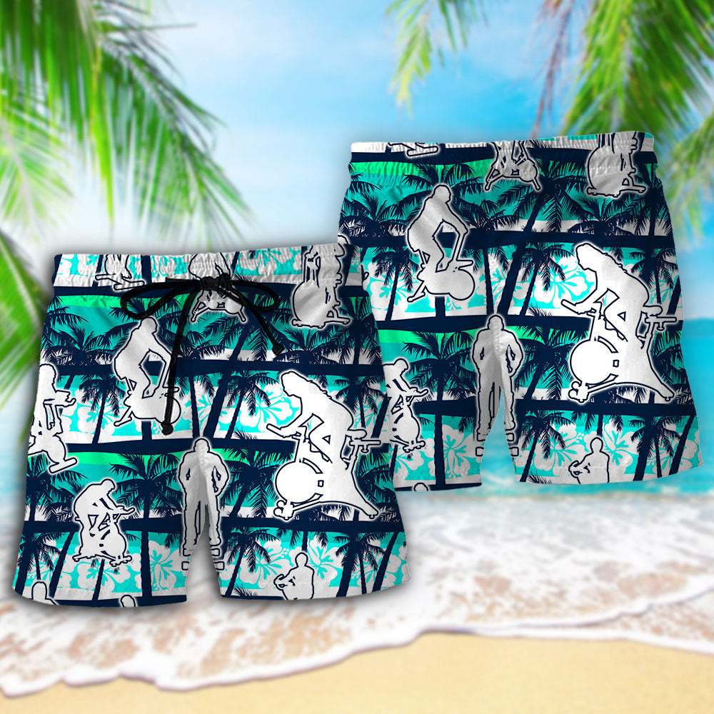 Tropical Cycling Beach Shorts Pattern Detail For Resort Wear And Thoughtful Gift Giving