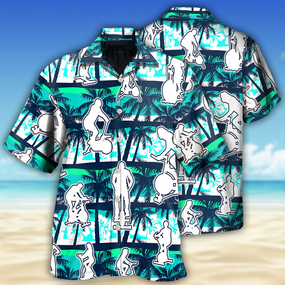 Spin Class Fitness Hawaiian Shirt For Coastal Travel, Casual Events, And Comfortable Summer Wear