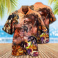 Bohemian Vintage Horses Spirit American Hawaiian Shirt Pattern Detail For Summer Holidays And Outdoor Fun