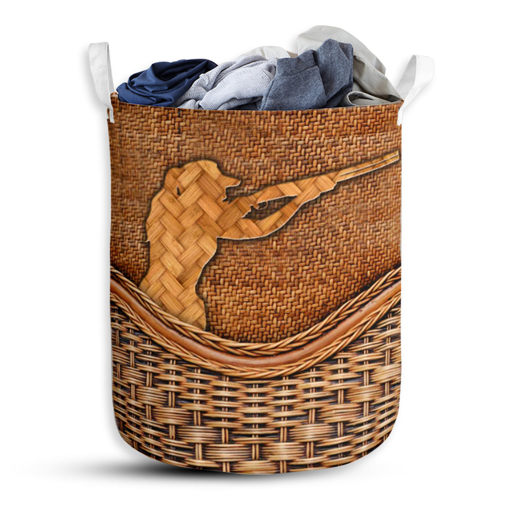 Sporting Clays Rattan Texture Laundry Basket For Bathroom Bedroom Storage