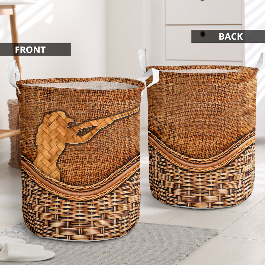 Sporting Clays Rattan Texture Laundry Basket For Room Home Organizer