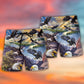 Eagle Spreading Wings Freedom Beach Shorts Artwork Detail For Comfortable Everyday Summer Wear