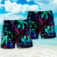 Squats Fitness Tropical Leaf Beach Shorts Design Detail For Casual Warm Weather Outfits