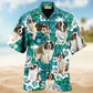 Tropical Bernard Dog Pattern Hawaiian Shirt For Island Vacations, Weekend Events, And Relaxed Everyday Outfits
