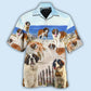 Bernard Dog Beach Hawaiian Shirt For Coastal Getaways, Outdoor Gatherings, And Thoughtful Gift Giving