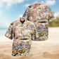 Stamps Collecting Stamps Is Favorite Hobby Hawaiian Shirt For Summer Vacation Beach Travel And Relaxed Casual Wear