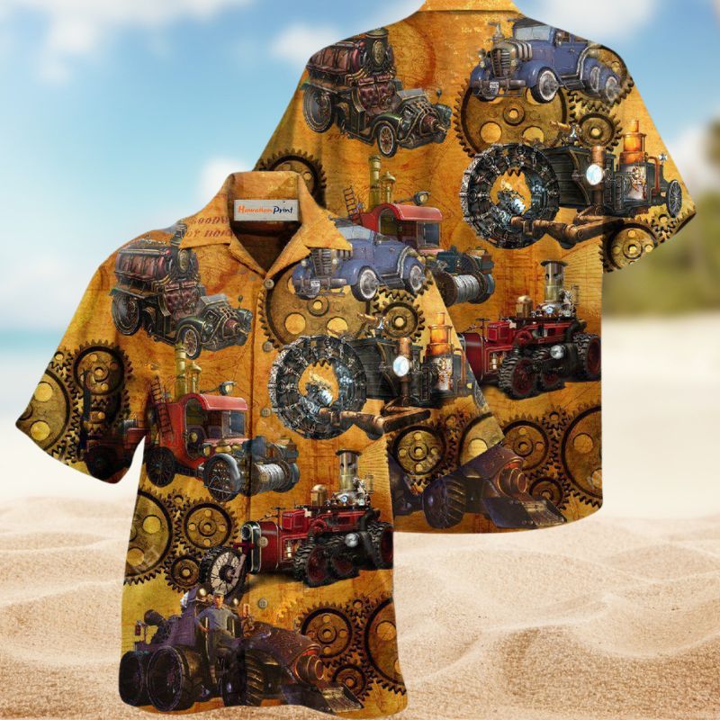 Steampunk Creative Pattern Hawaiian Shirt For Beach Days, Summer Outings, And Thoughtful Gift Giving