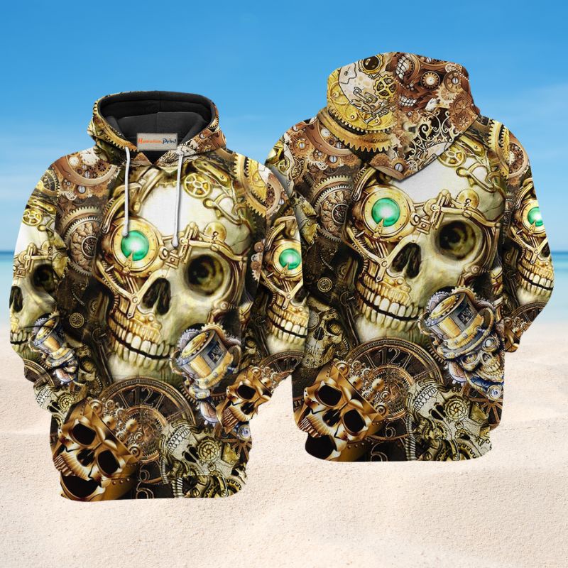Steampunk Skull Hoodie For Bold Streetwear Seasonal Events And Comfortable Layering