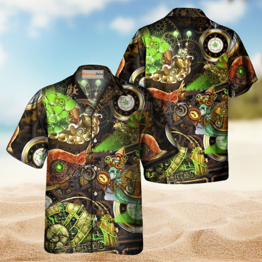 Steampunk Snail Hawaiian Shirt For Fantasy Fans, Resort Trips, And Imaginative Summer Style