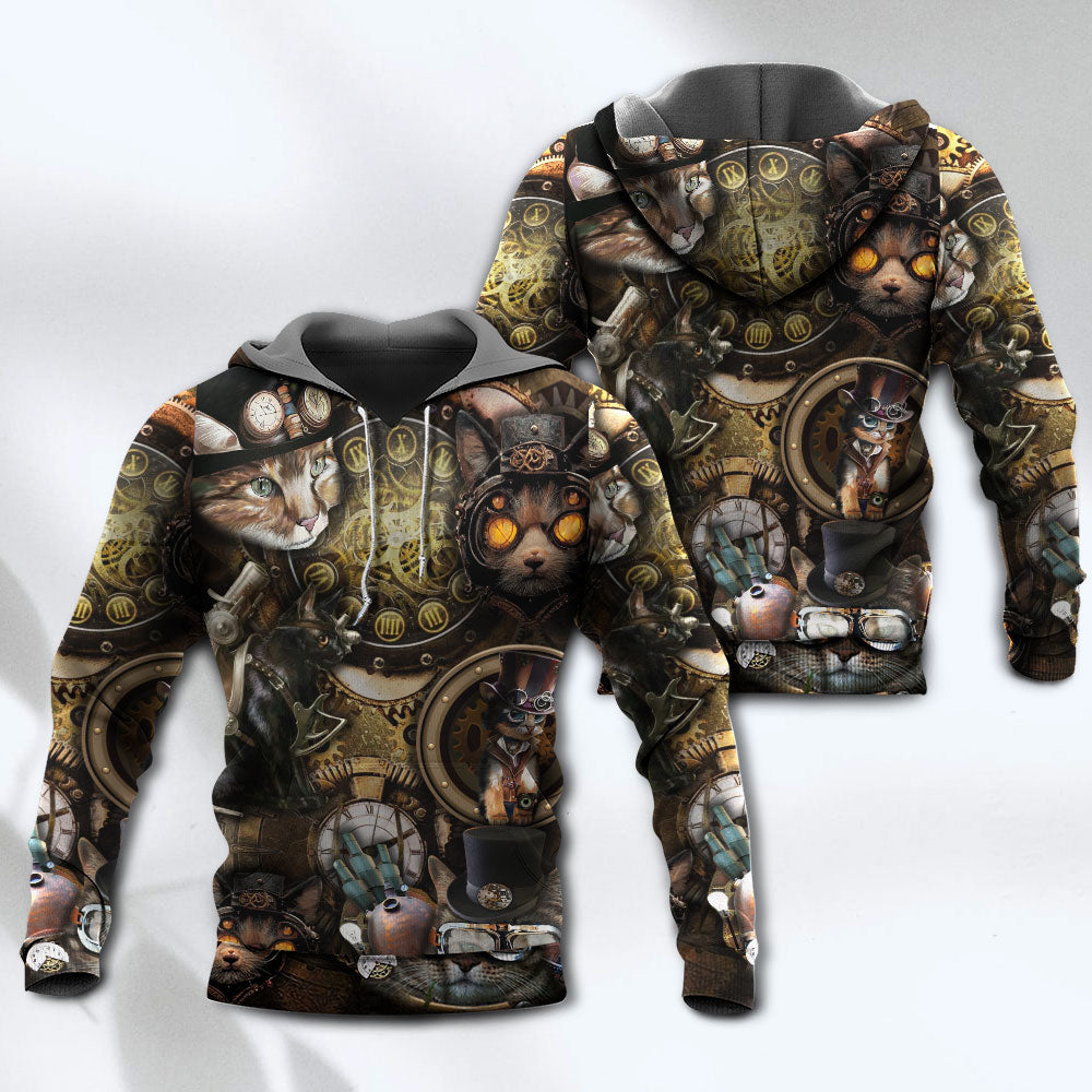 Steampunk Cat Magical Hoodie For Pet Lovers Casual Style Holidays And Thoughtful Gifts