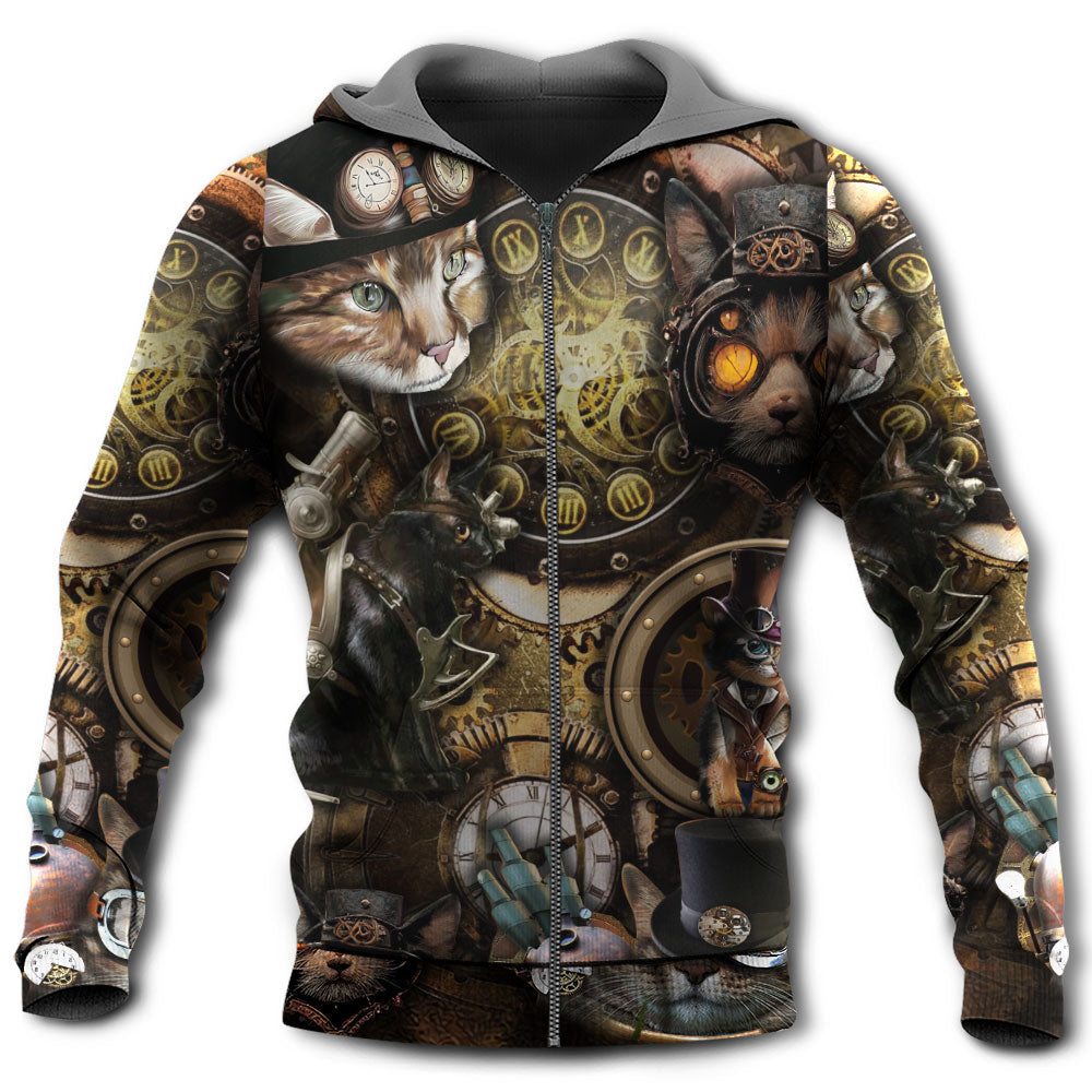 Steampunk Cat Magical Hoodie For Pet Lovers Casual Style Holidays And Thoughtful Gifts