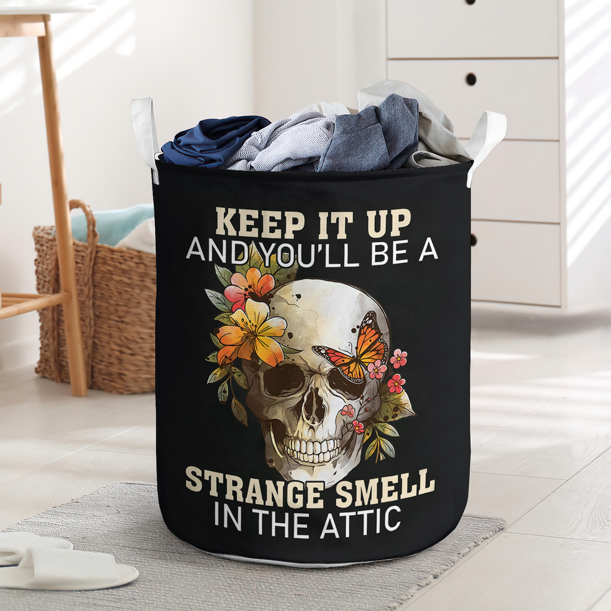 Skull And Strange Smell In The Attic Laundry Basket For Bathroom Bedroom Storage