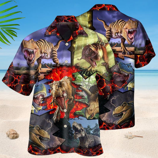 Strong Dinosaur Expert Hawaiian Shirt For Island Vacations, Resort Wear, And Relaxed Seasonal Style