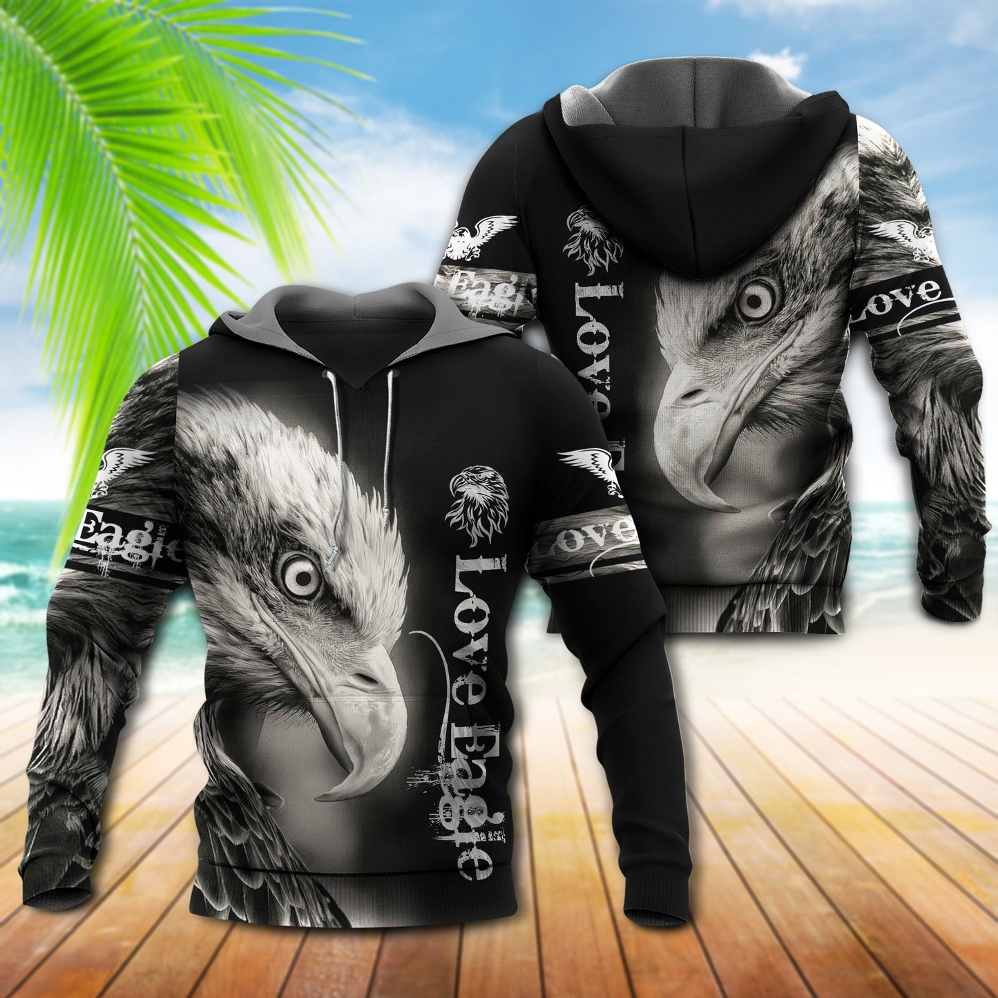 Strong Eagle Power Hoodie For Casual Activities Seasonal Outings And Gift Ideas