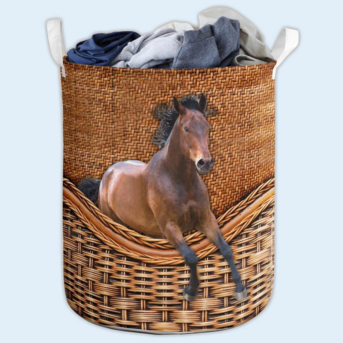 Strong Horse Laundry Basket For Room Home Organizer