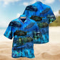 Submarine Under Sea Hawaiian Shirt For Summer Vacation, Beach Travel, And Casual Wear
