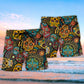 Sugar Skull Minimal Beach Shorts Pattern View For Coastal Holidays And Casual Activities