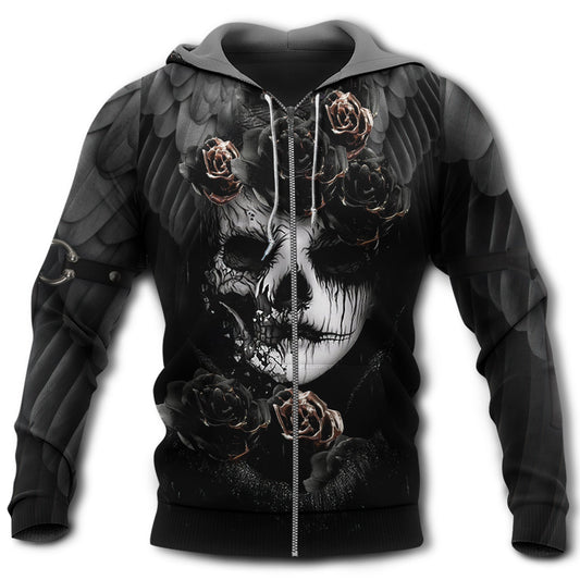 Dark Sugar Skull Rose Hoodie For Alternative Fashion Events And Relaxed Everyday Wear