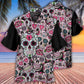 Pink Sugar Skull Hawaiian Shirt With All Over Print For Beach Vacations Casual Parties And Warm Weather Style